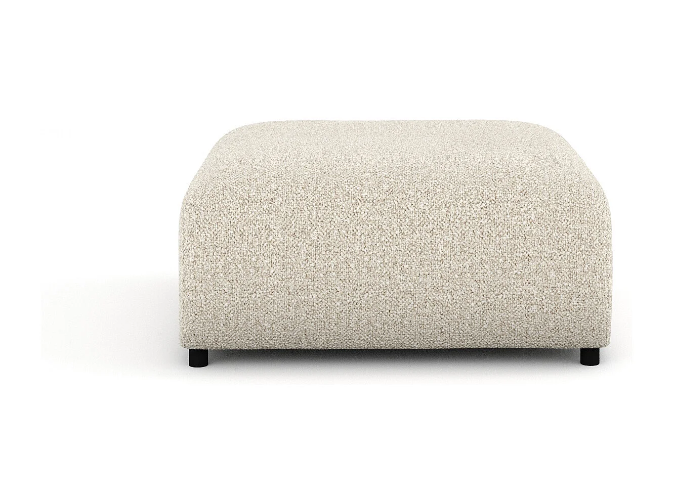 Pouf en tissu bouclette Zanzibar - 88x88 cm - beige