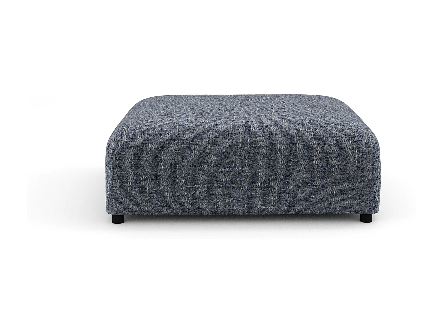 Pouf en toile tissée Zanzibar - 110x110 cm - bleu marine