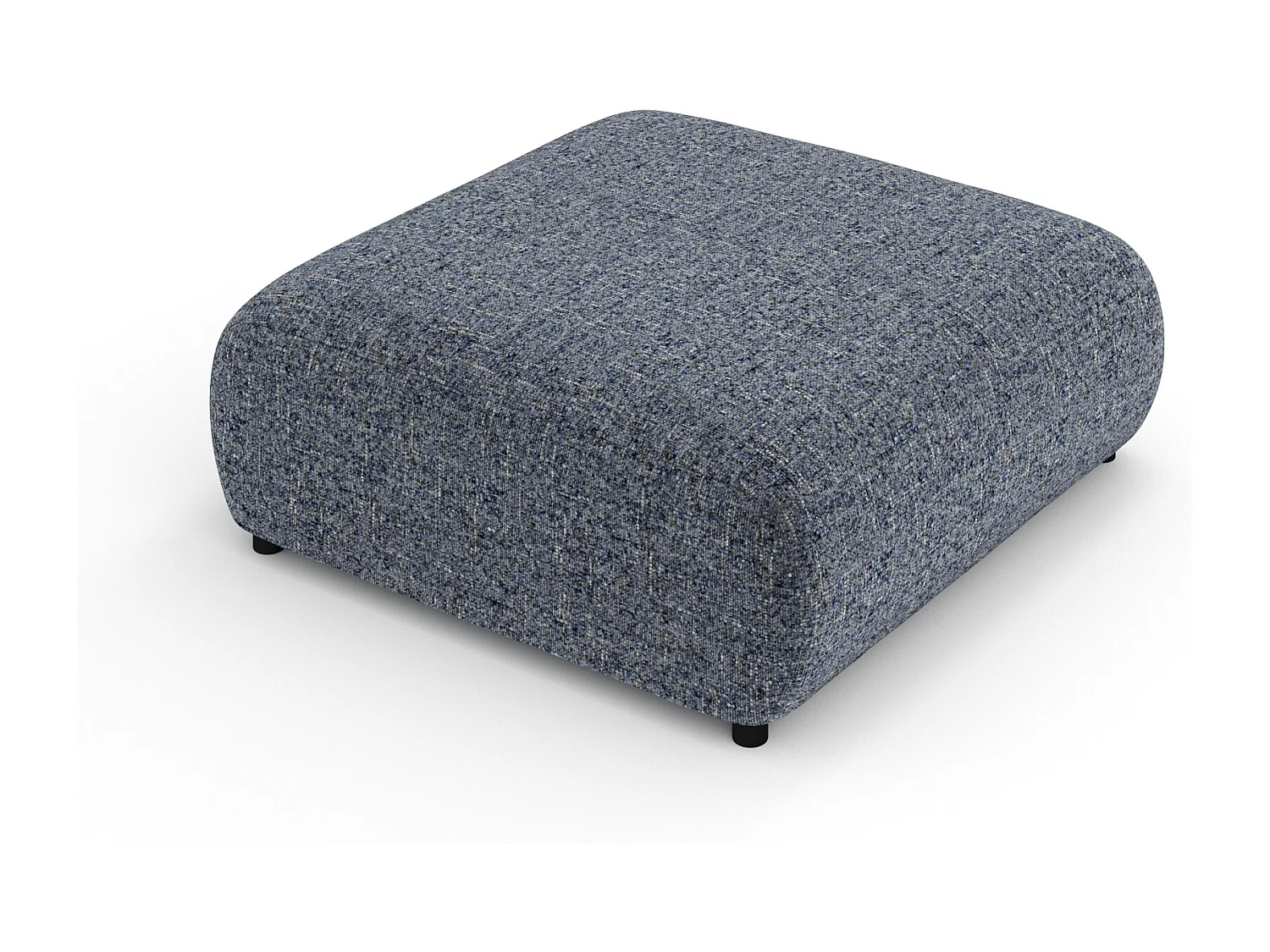 Pouf en toile tissée Zanzibar - 110x110 cm - bleu marine