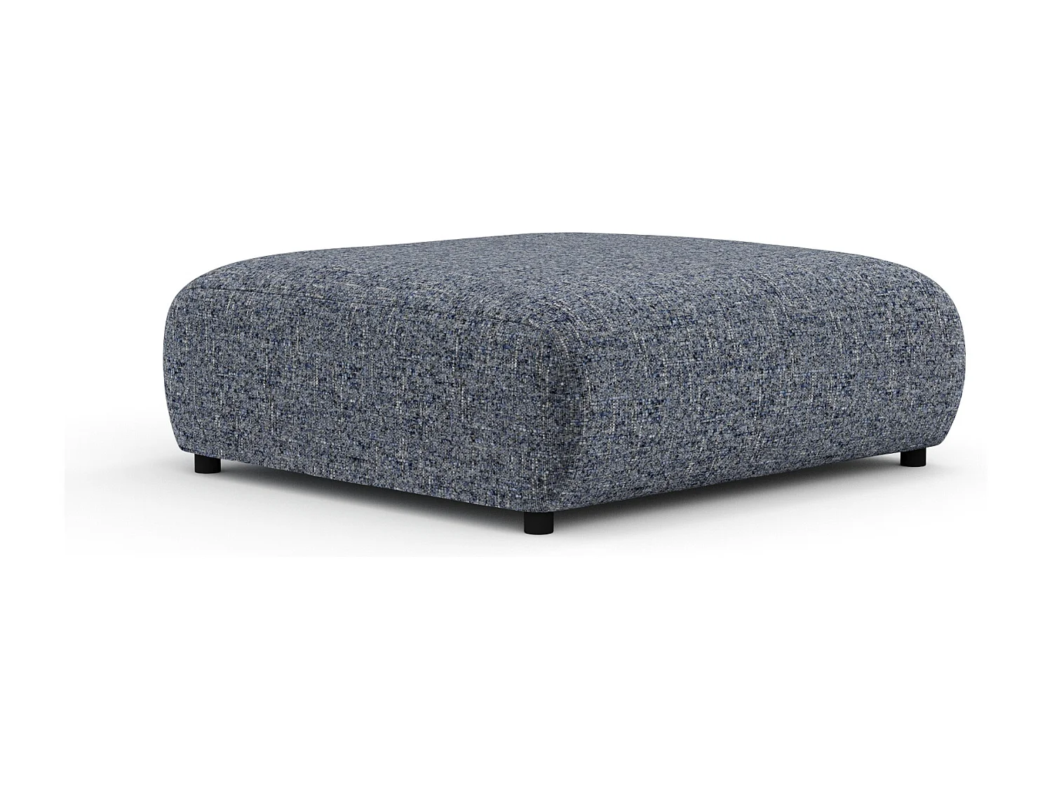 Pouf en toile tissée Zanzibar - 110x110 cm - bleu marine