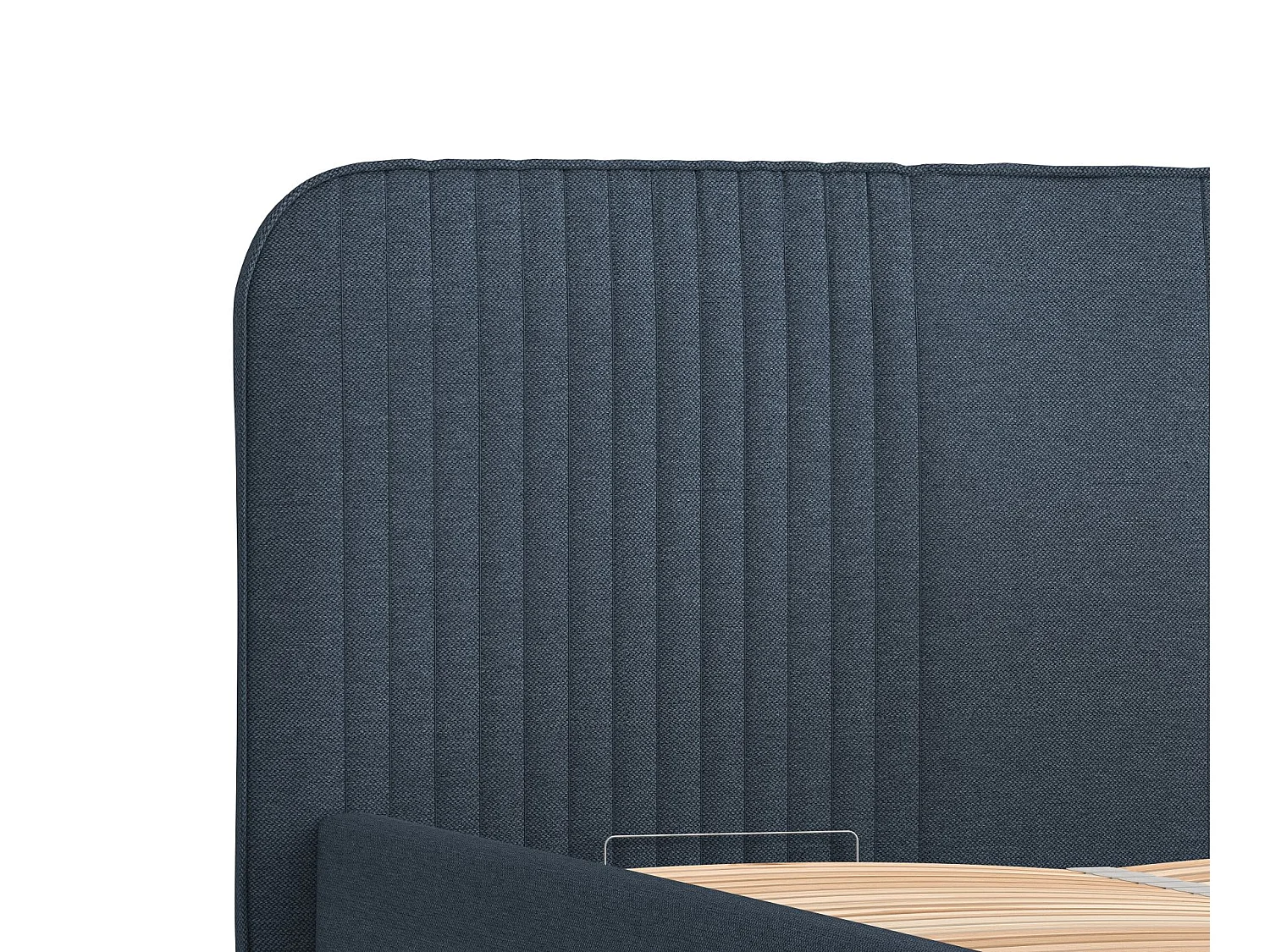 Polsterbett Livy - 120 x 200 cm - Webstoff - marineblau