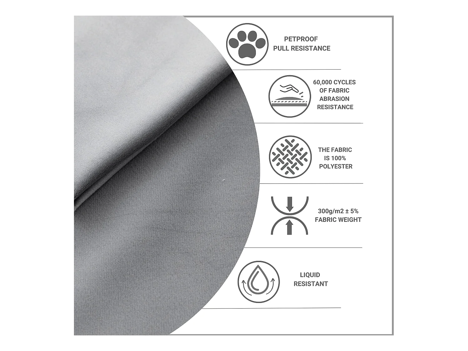 Polsterbett Noto - 160 x 200 cm - Samtstoff - grau