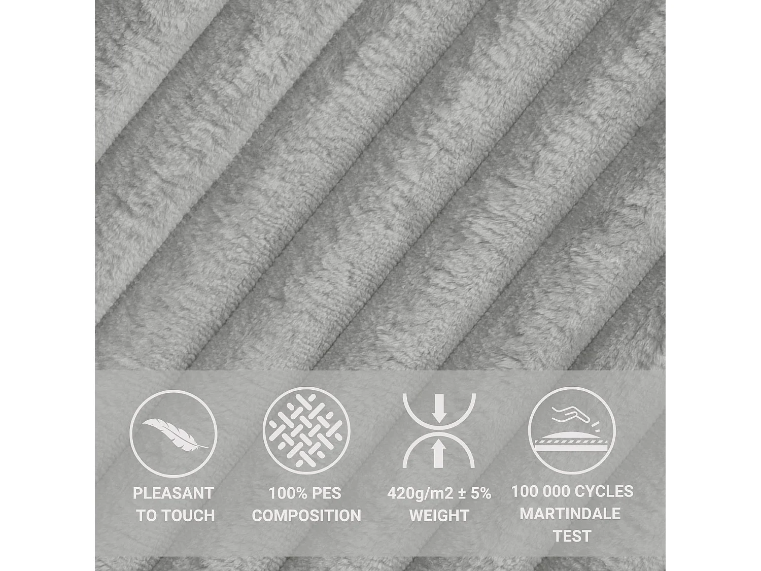 Lit capitonné Larch - 180 x 200 cm - velours - gris