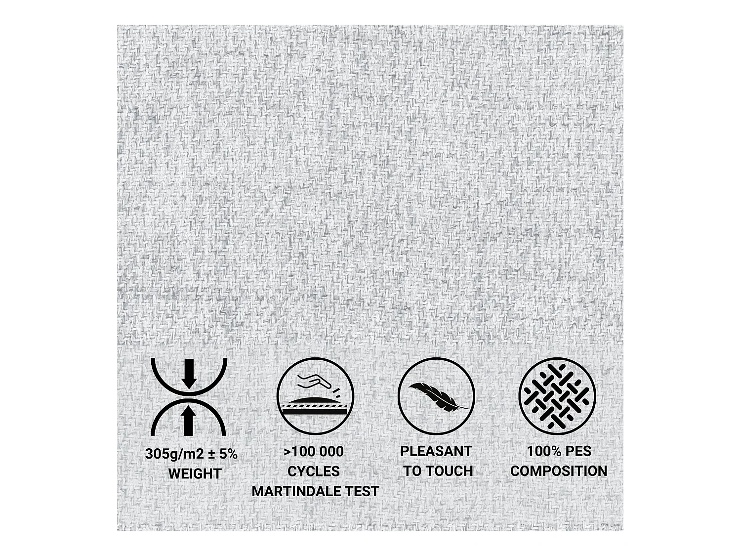 Polsterbett Como - 160 x 200 cm - Webstoff - hellgrau