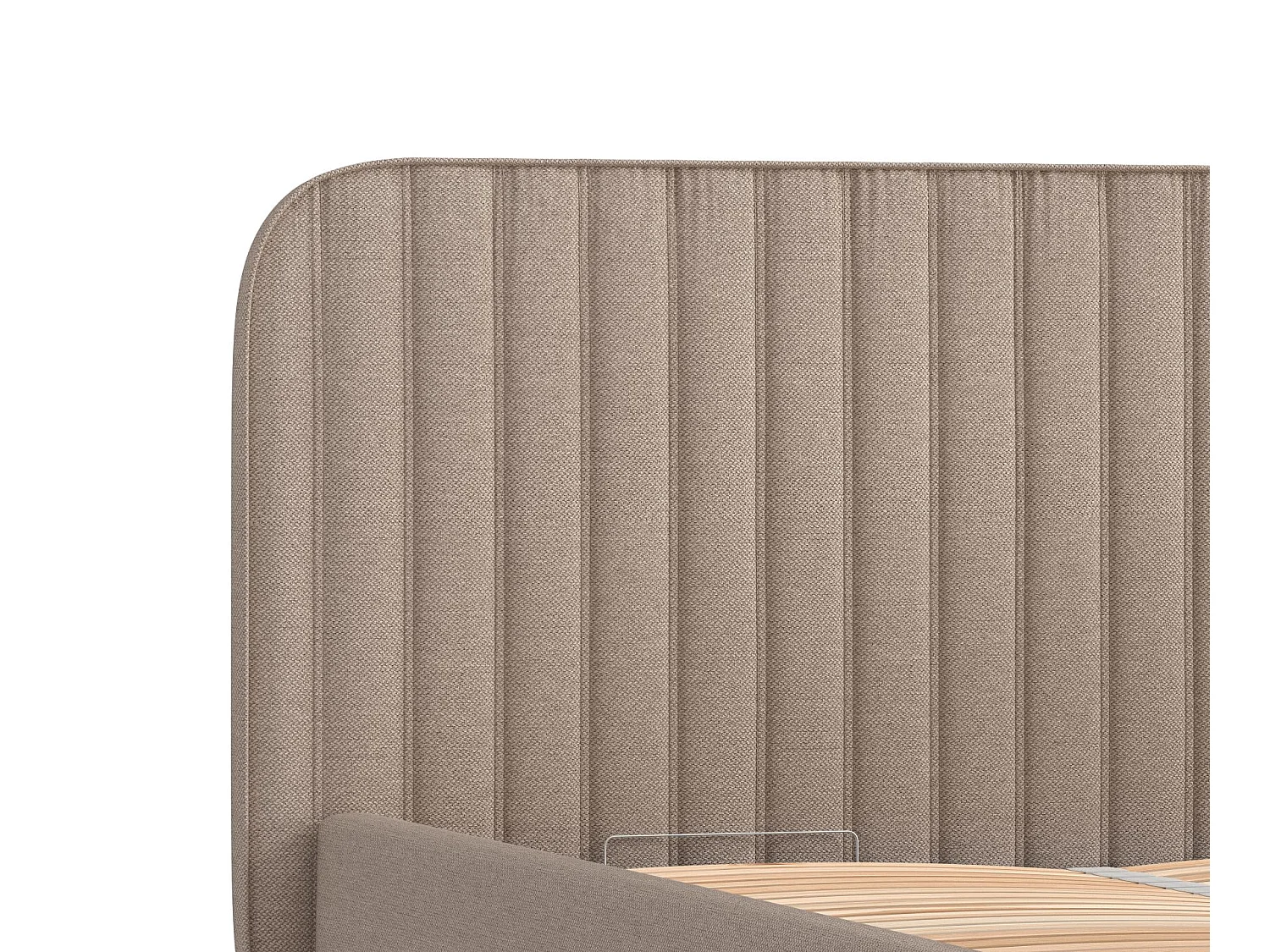 Polsterbett Noto - 160 x 200 cm - Webstoff - hellbraun