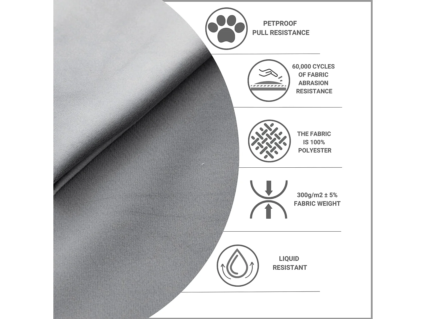 Lit coffre Noto - 140 x 200 cm - velours - gris