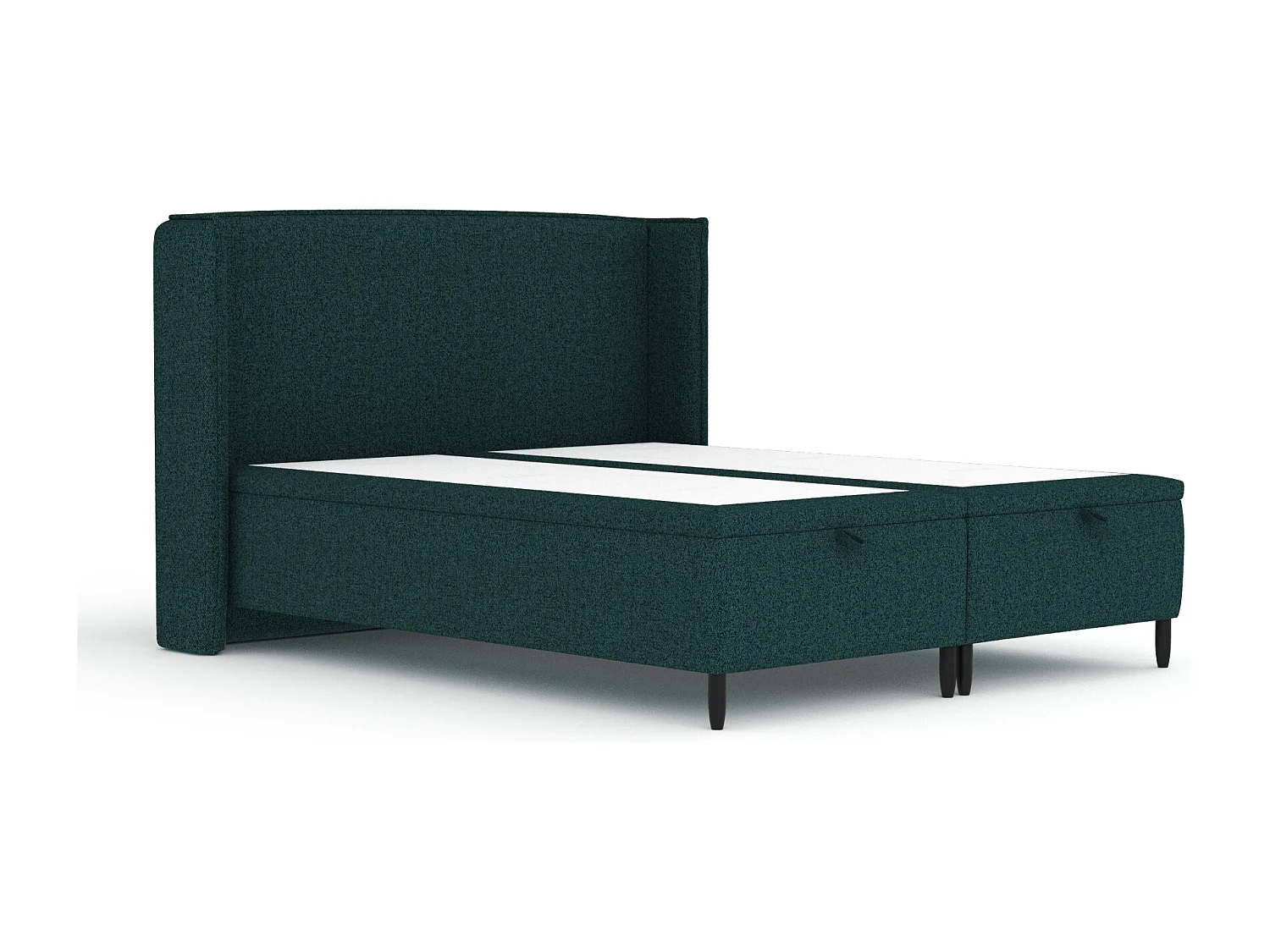 Lit coffre en toile tissée Ritual - 140 x 200 cm - vert