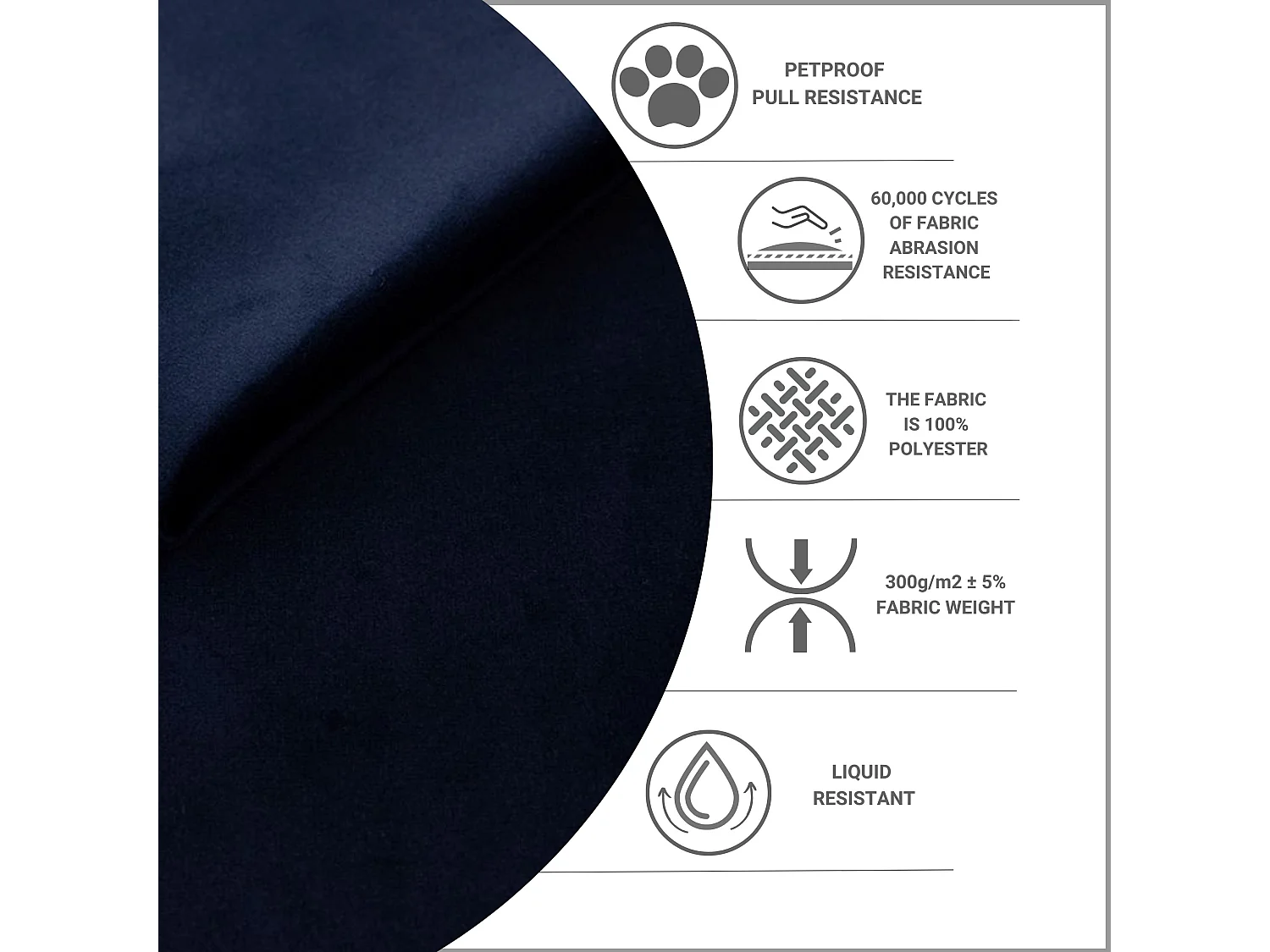 Lit coffre Livy - 120 x 200 cm - velours - bleu marine