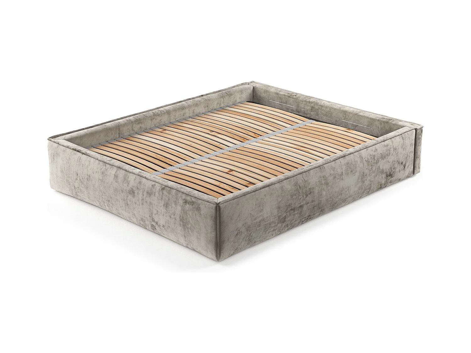Polsterbett Alvar - 160 x 200 cm - Chenille-Stoff - beige
