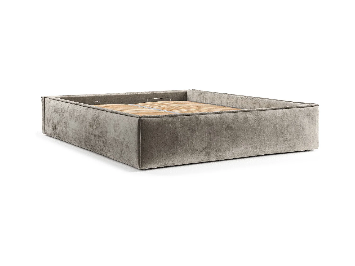 Polsterbett Alvar - 160 x 200 cm - Chenille-Stoff - beige