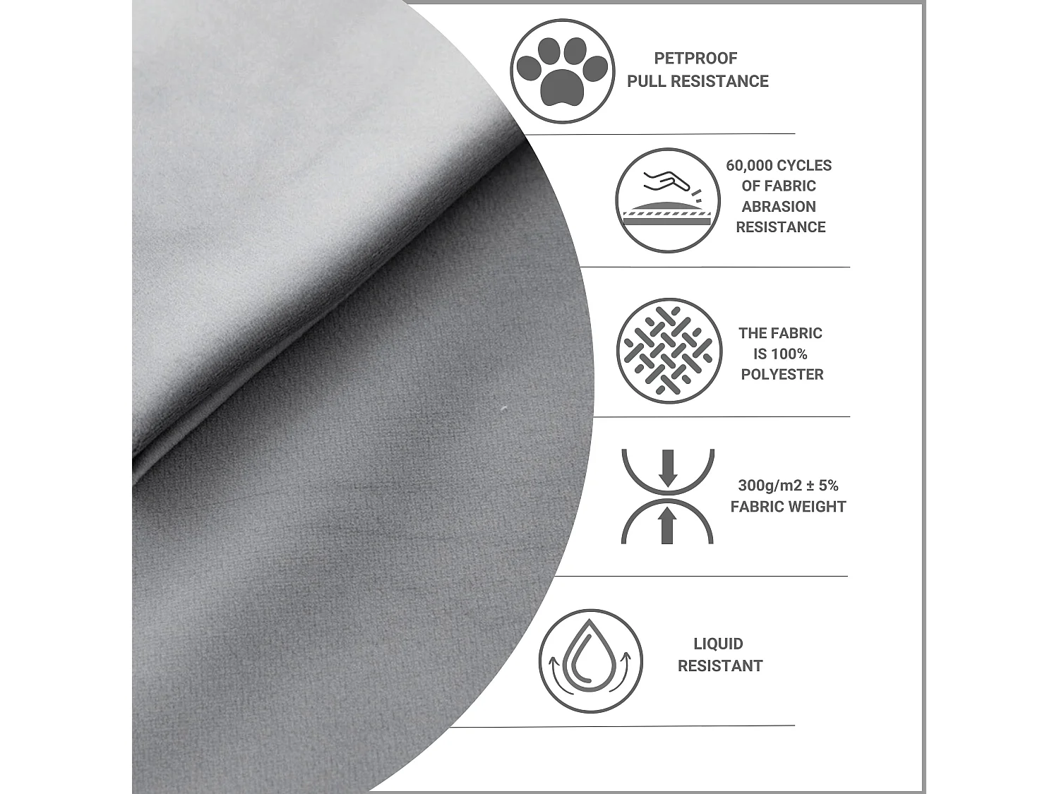 Lit coffre Noto - 120 x 200 cm - velours - gris