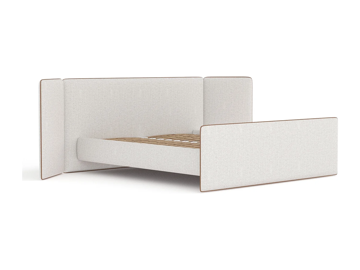 Polsterbett Tokyo - 160 x 200 cm - Webstoff - creme