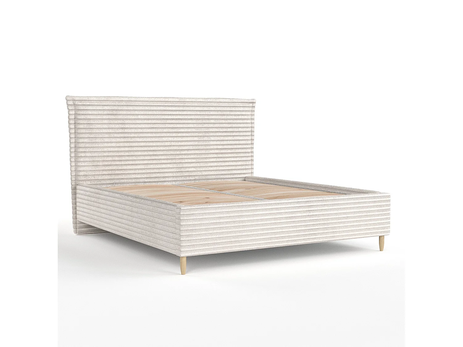 Lit coffre Cape Cod - 180 x 200 cm - velours - creme