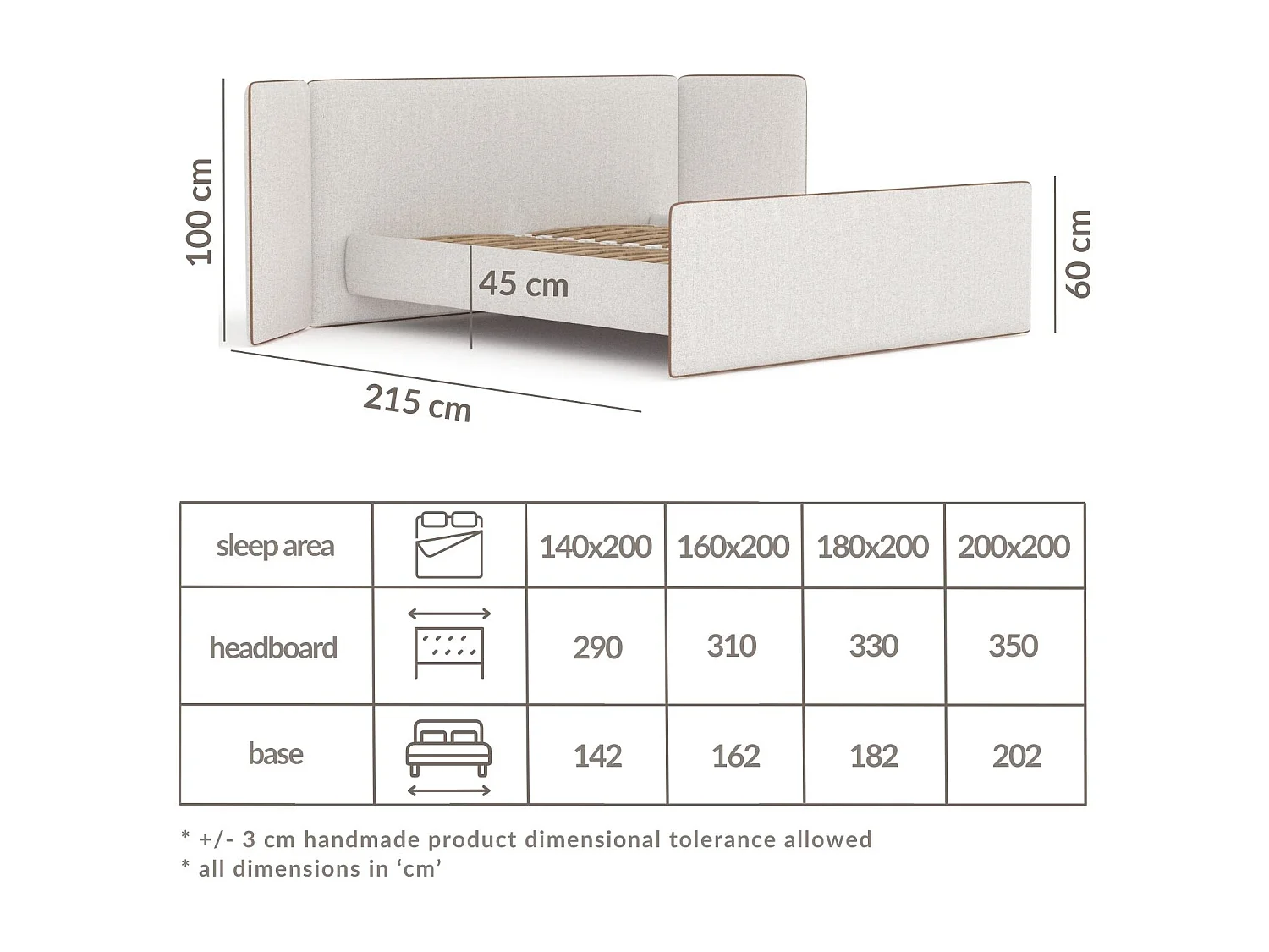 Polsterbett Tokyo - 200 x 200 cm - Webstoff - marineblau