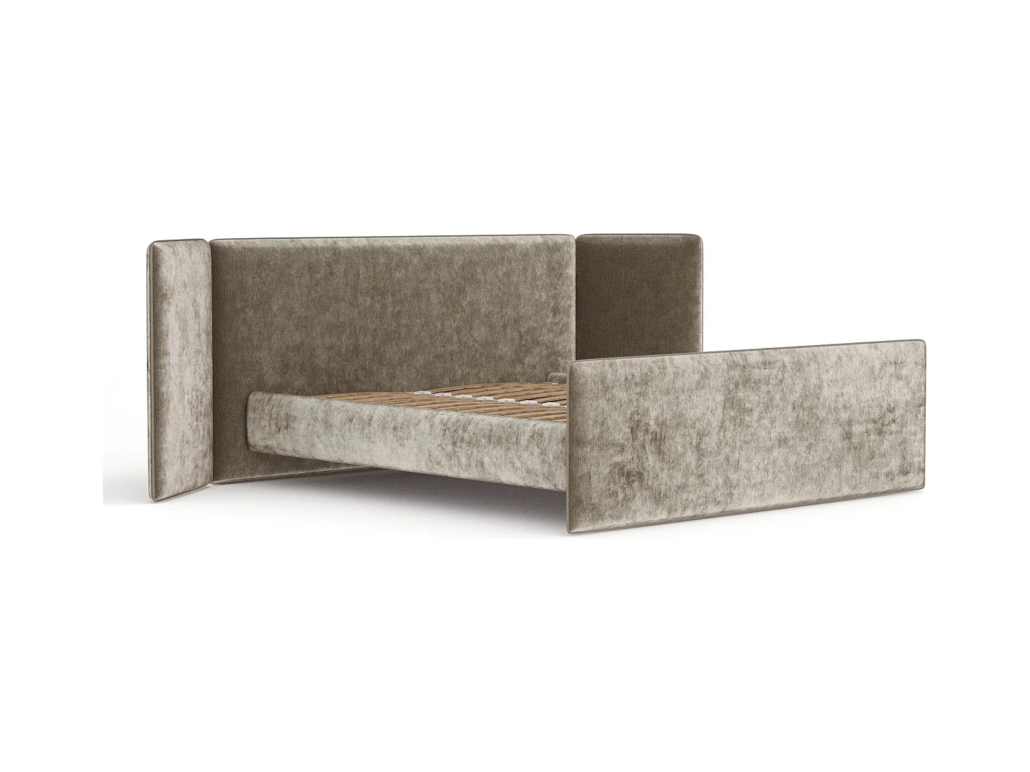 Polsterbett Tokyo - 180 x 200 cm - Chenille-Stoff - beige