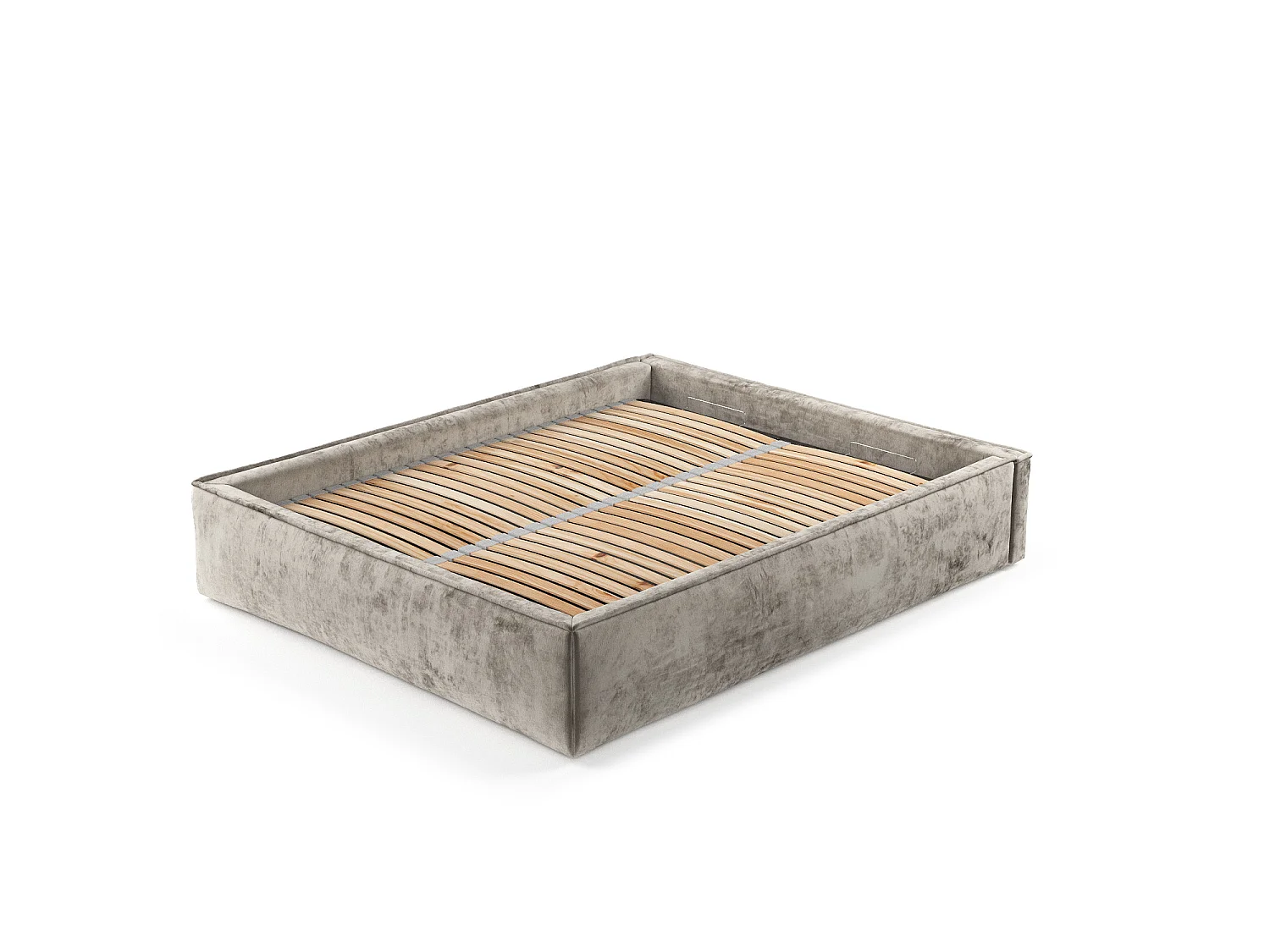 Lit coffre Alvar - 180 x 200 cm - chenille - beige