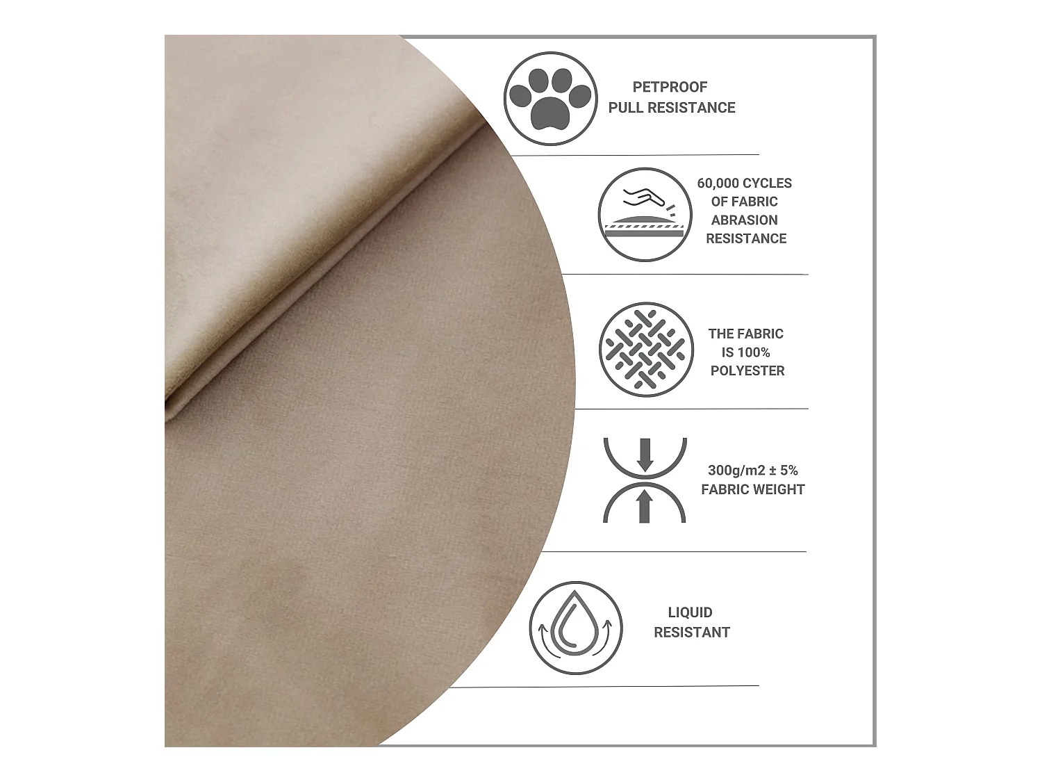 Polsterbett Livy - 180 x 200 cm - Samtstoff - beige