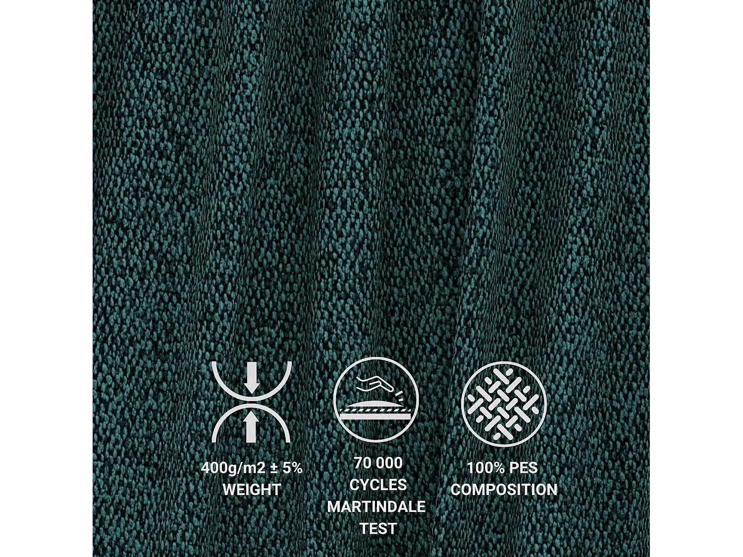 Lit coffre en toile tissée Ritual - 160 x 200 cm - vert