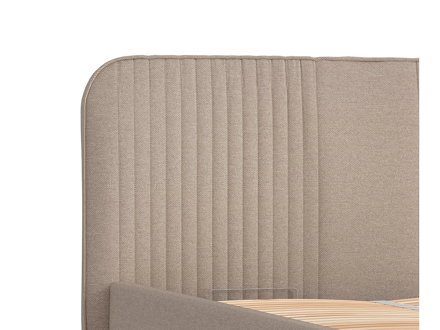 Polsterbett Livy - 160 x 200 cm - Webstoff - hellbraun