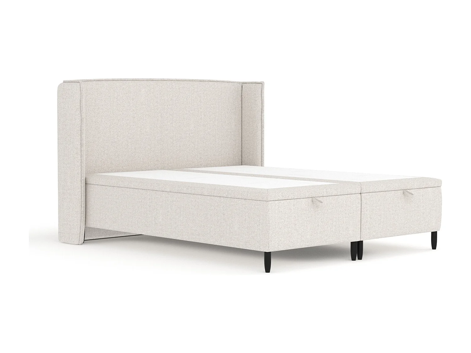 Lit coffre en toile tissée Ritual - 160 x 200 cm - beige