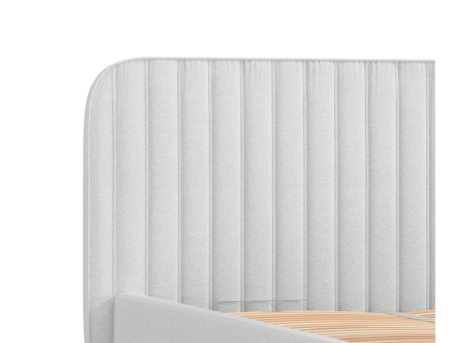 Lit coffre Noto - 140 x 200 cm - toile tissée - gris clair