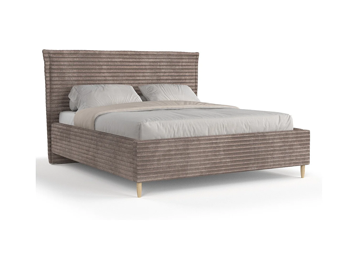 Lit coffre Cape Cod - 180 x 200 cm - velours - brun