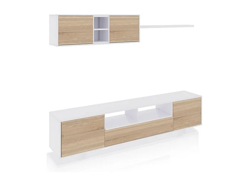 Salón Kenzo Blanco Brillo - Roble Canadian