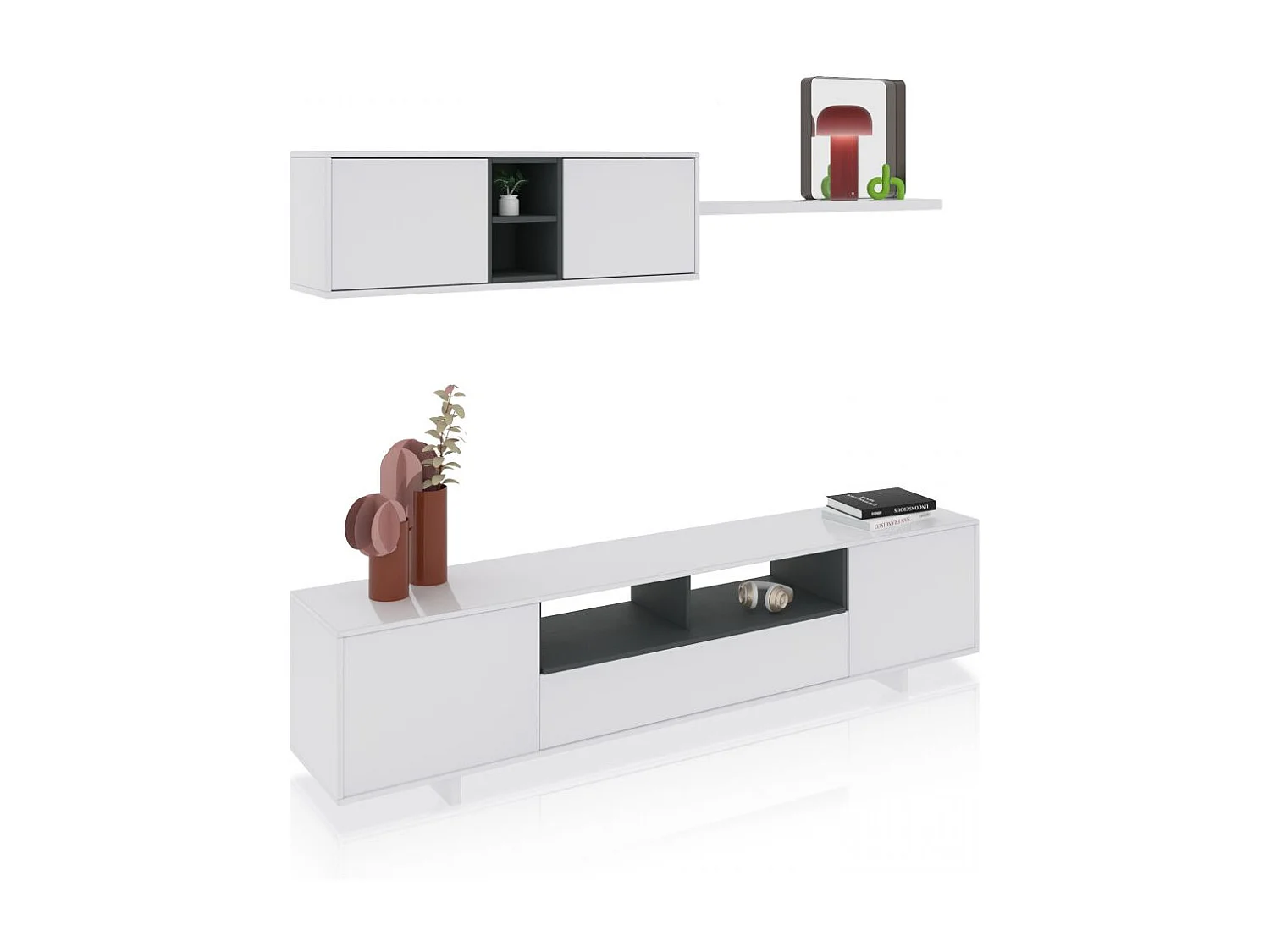 Salão Kenzo Blanco Brillo - Gris Antracita