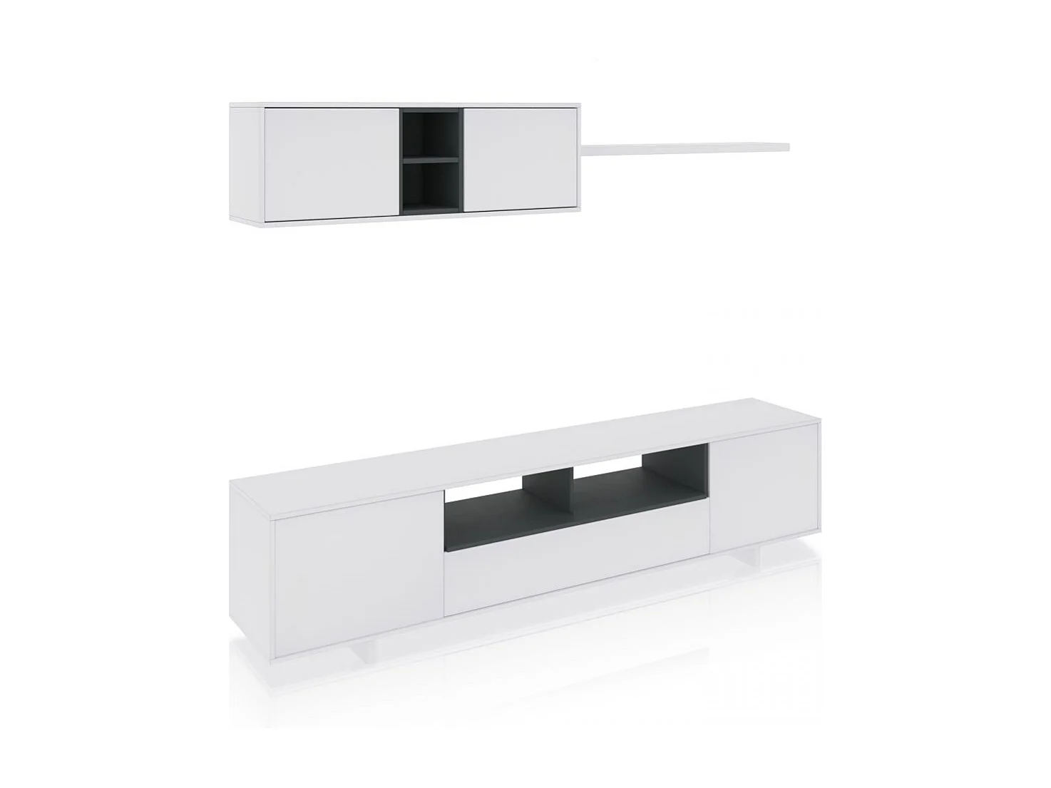 Salão Kenzo Blanco Brillo - Gris Antracita