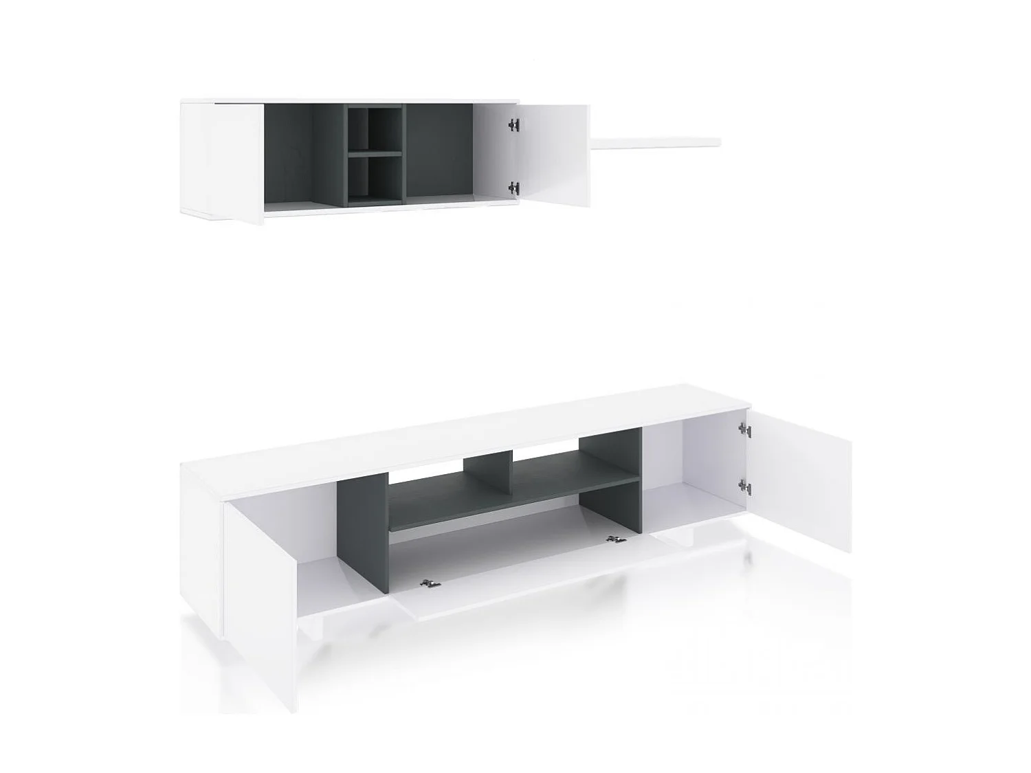 Salão Kenzo Blanco Brillo - Gris Antracita