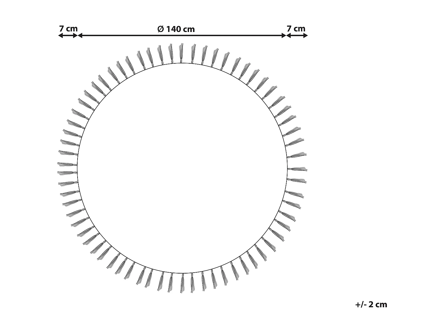Tapete MARTS ø 140 cm Juta Vermelho escuro