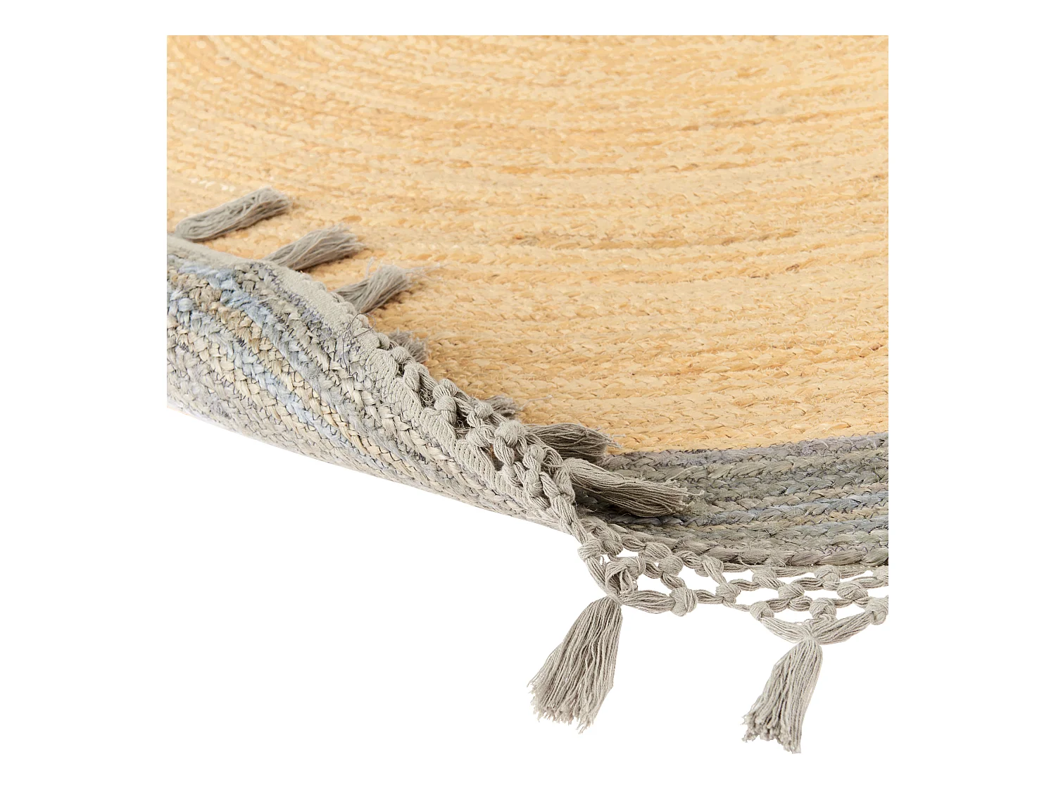 Vloerkleed MARTS ø 200 cm Jute Grijs