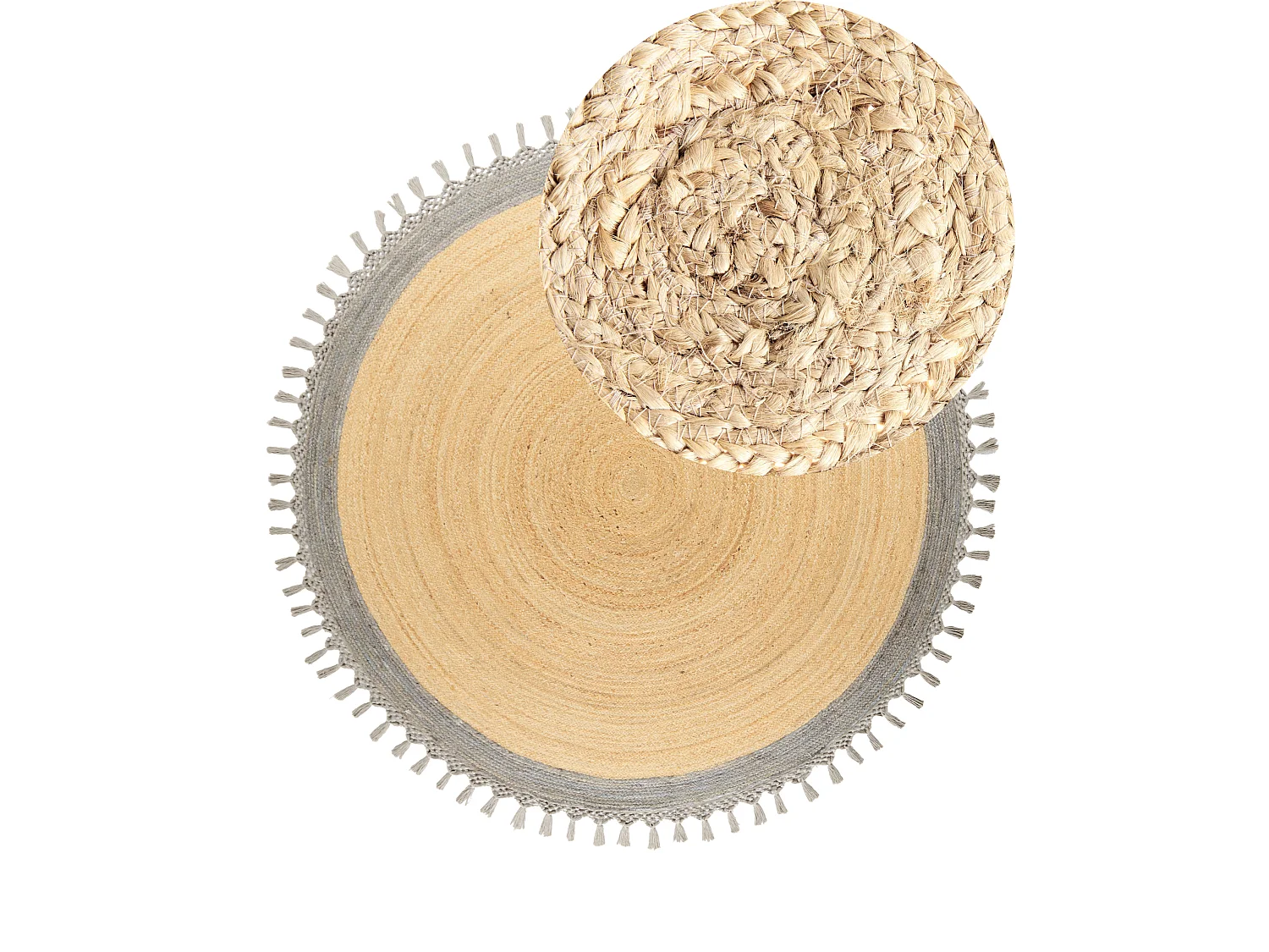 Teppich MARTS ø 200 cm Jute Grau