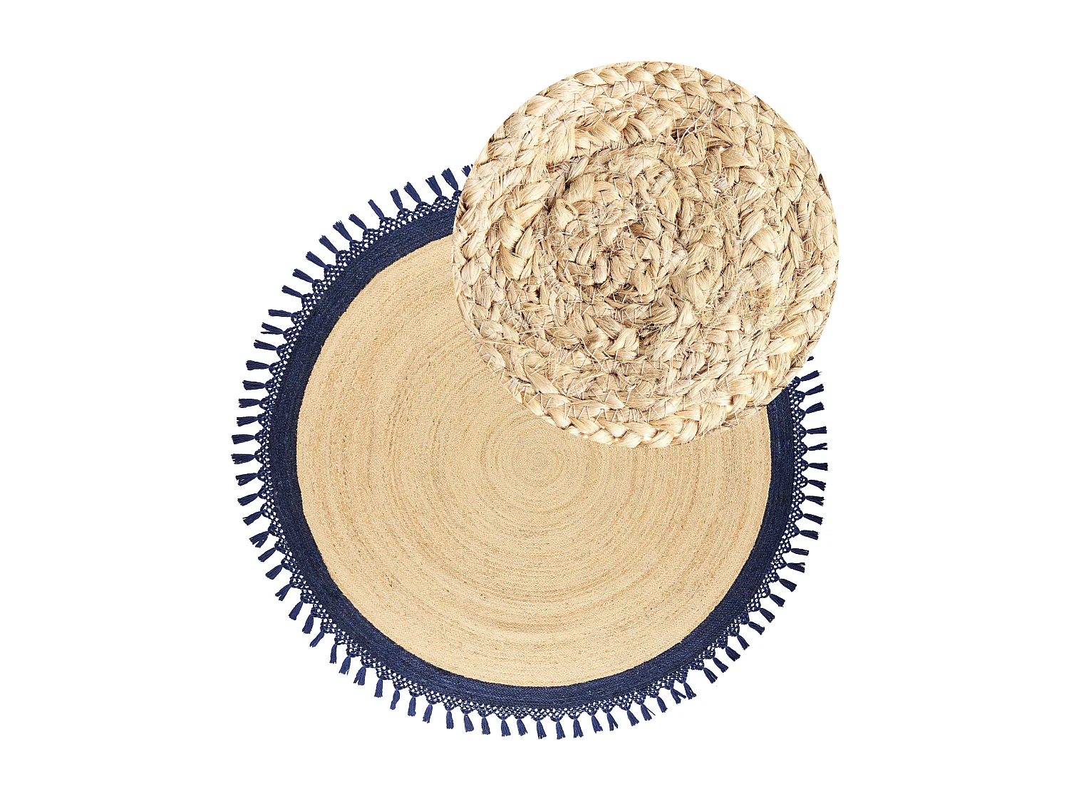 Tappeto MARTS ø 200 cm Iuta Blu scuro