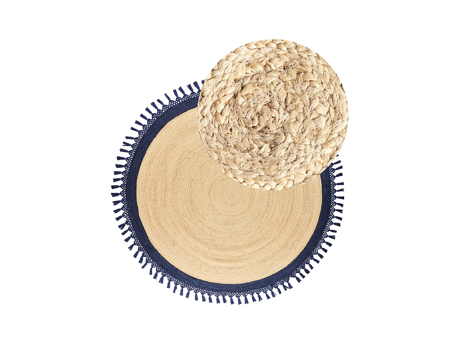 Tappeto MARTS ø 200 cm Iuta Blu scuro