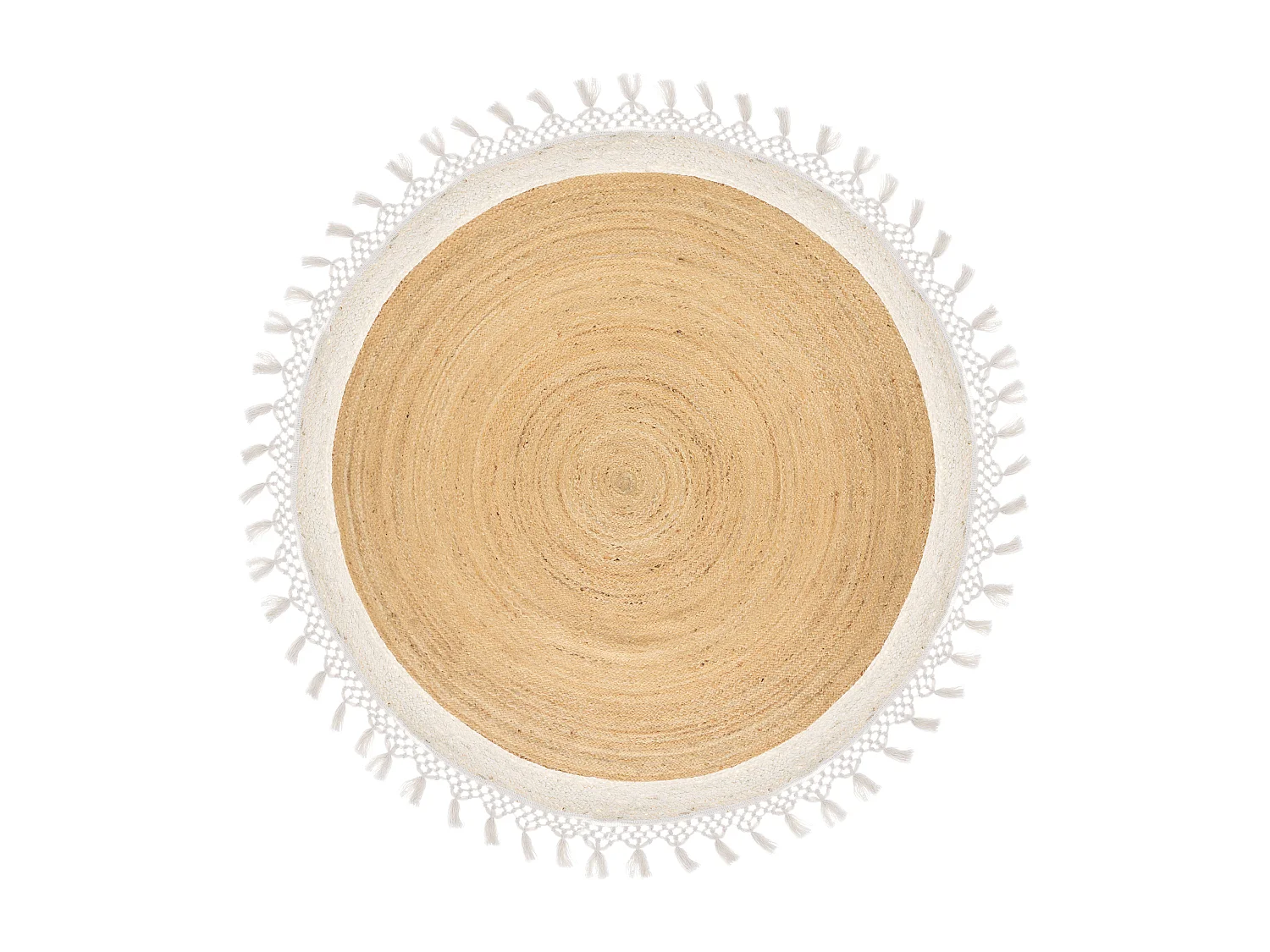 Tappeto MARTS ø 200 cm Iuta Bianco
