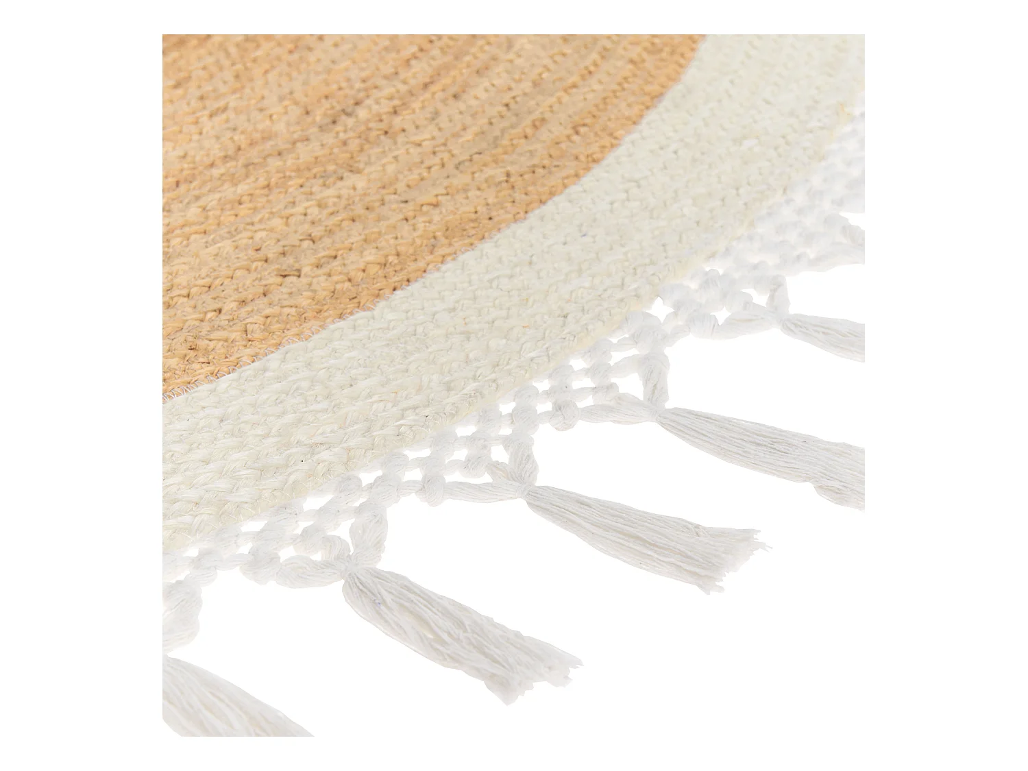 Vloerkleed MARTS ø 200 cm Jute Wit