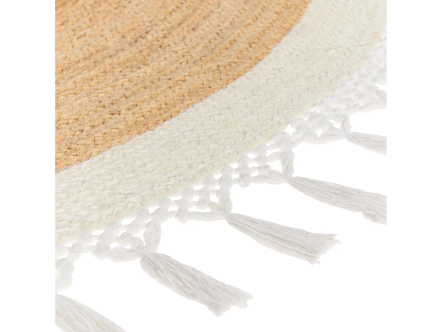 Alfombra MARTS ø 200 cm Yute Blanco