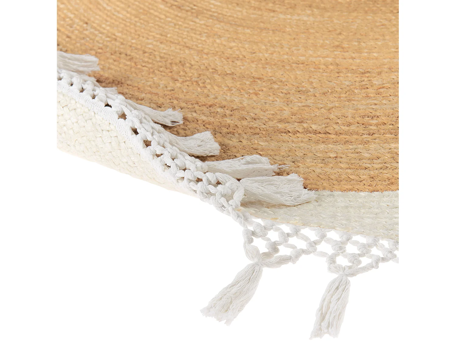 Alfombra MARTS ø 200 cm Yute Blanco