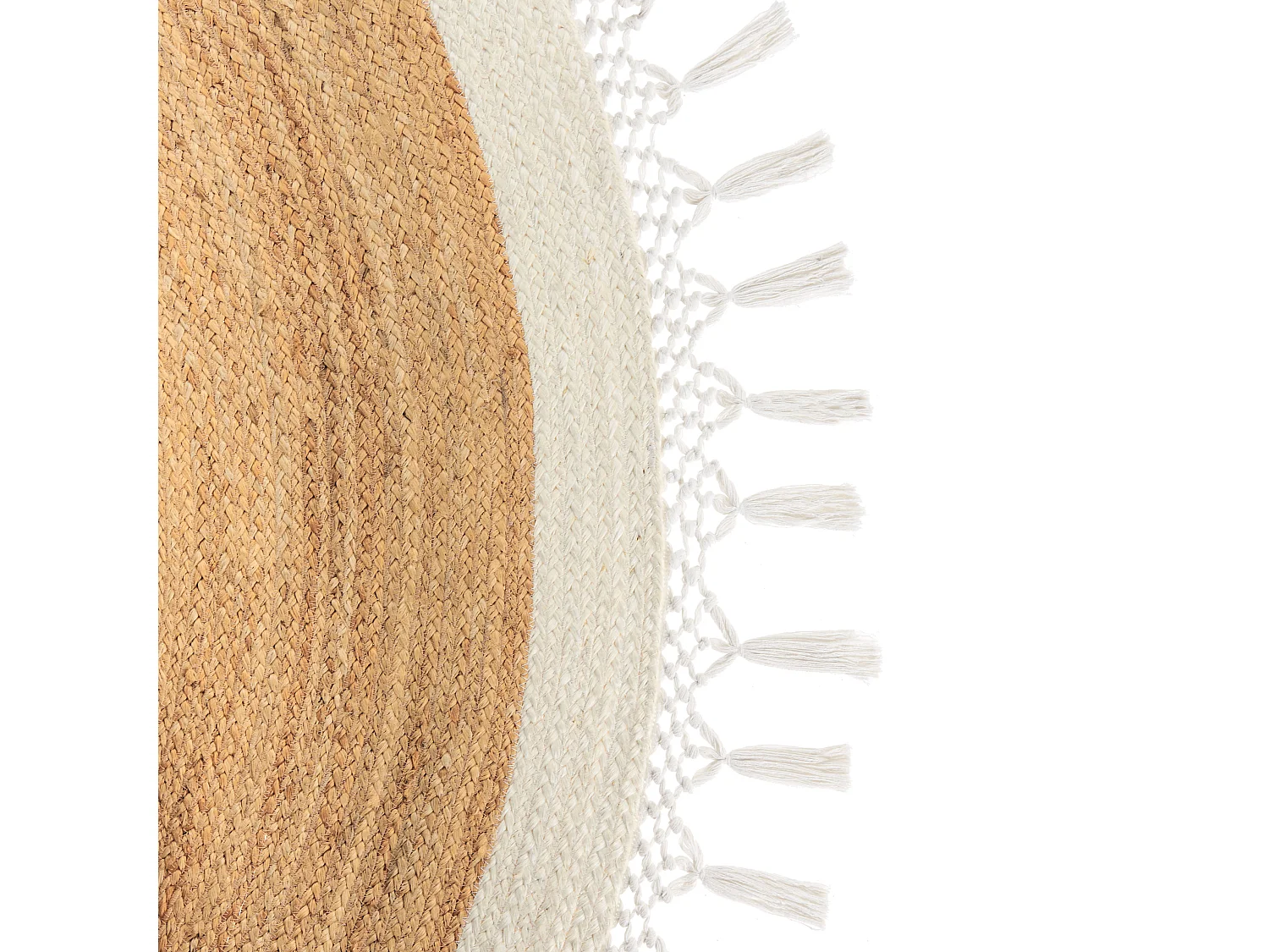 Teppich MARTS ø 200 cm Jute Weiss