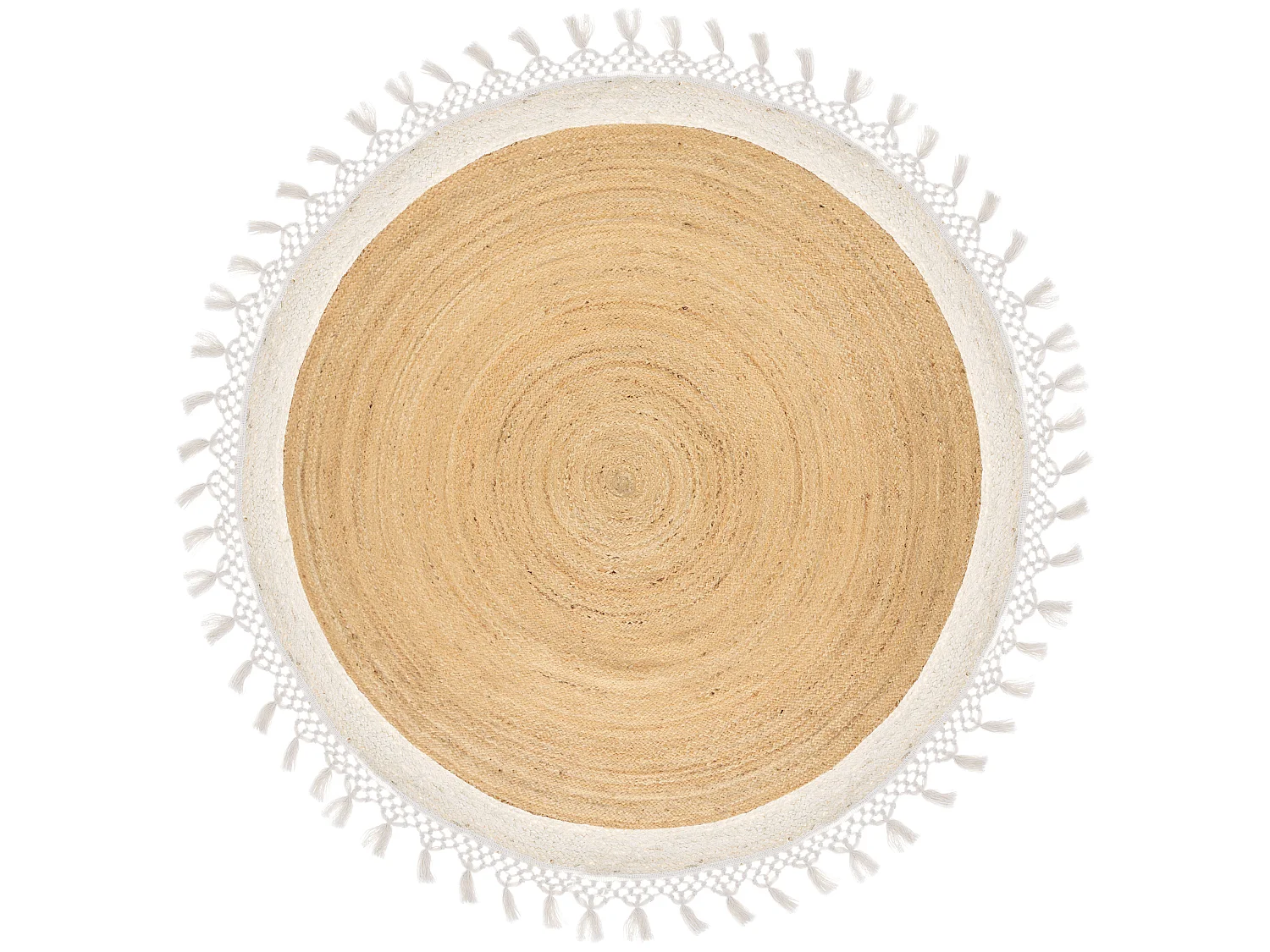 Teppich MARTS ø 200 cm Jute Weiss