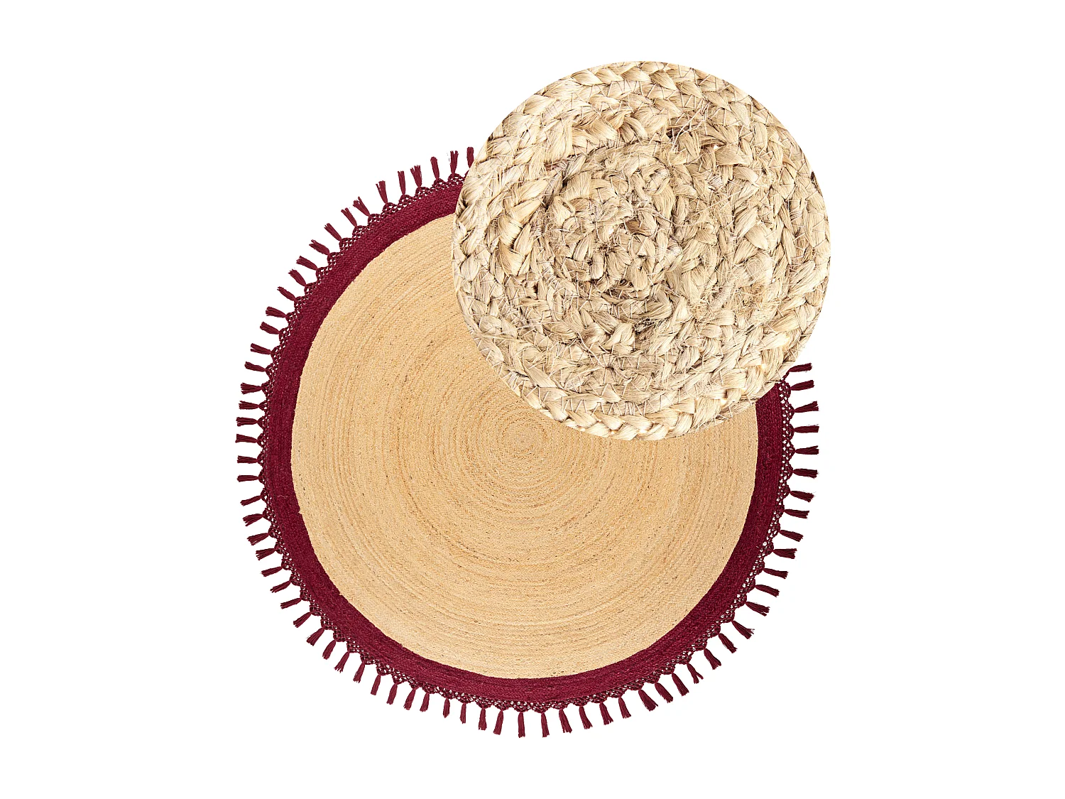 Tapis MARTS Rouge foncé ø 200 cm Jute