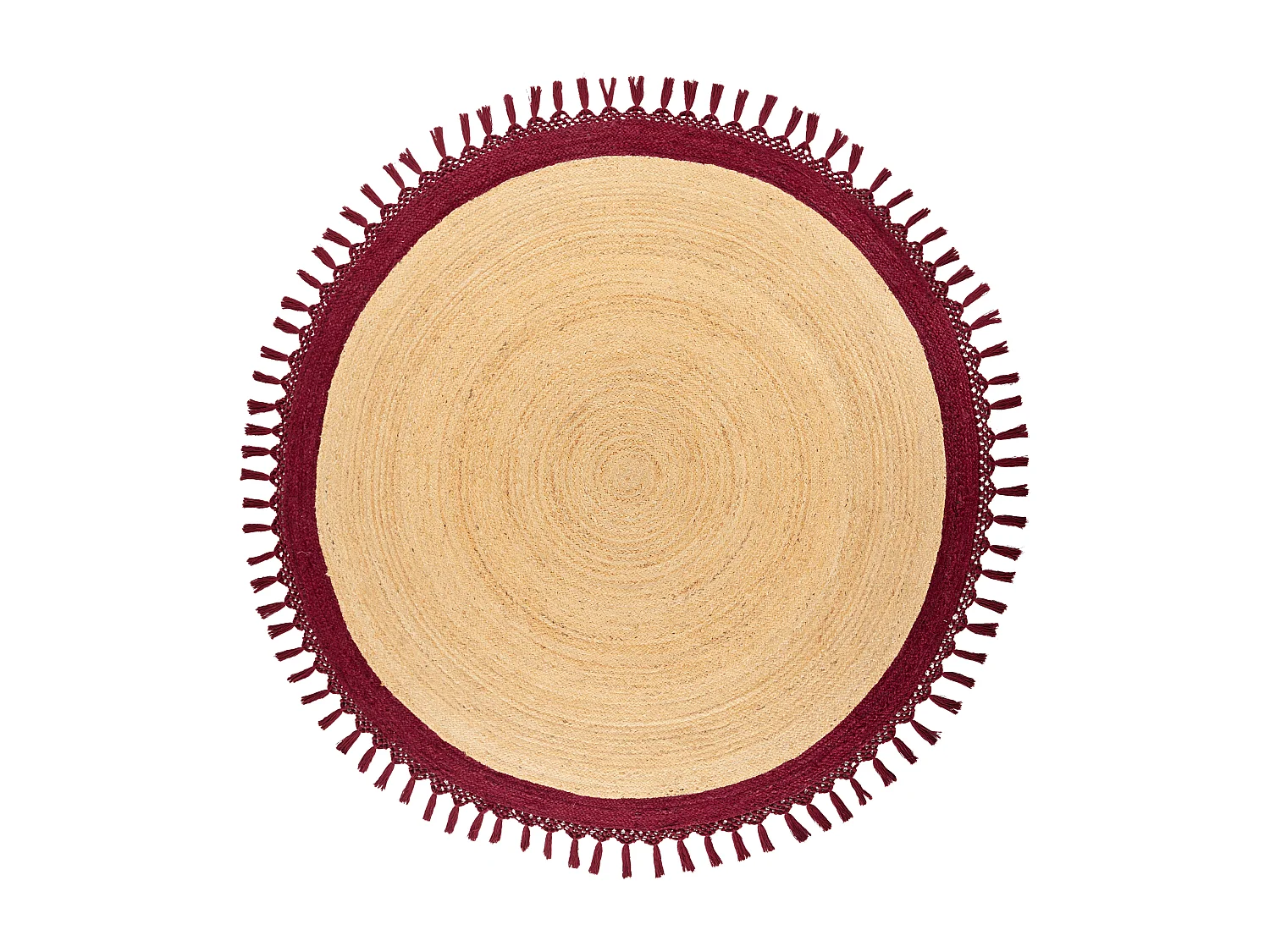 Tapis MARTS Rouge foncé ø 200 cm Jute