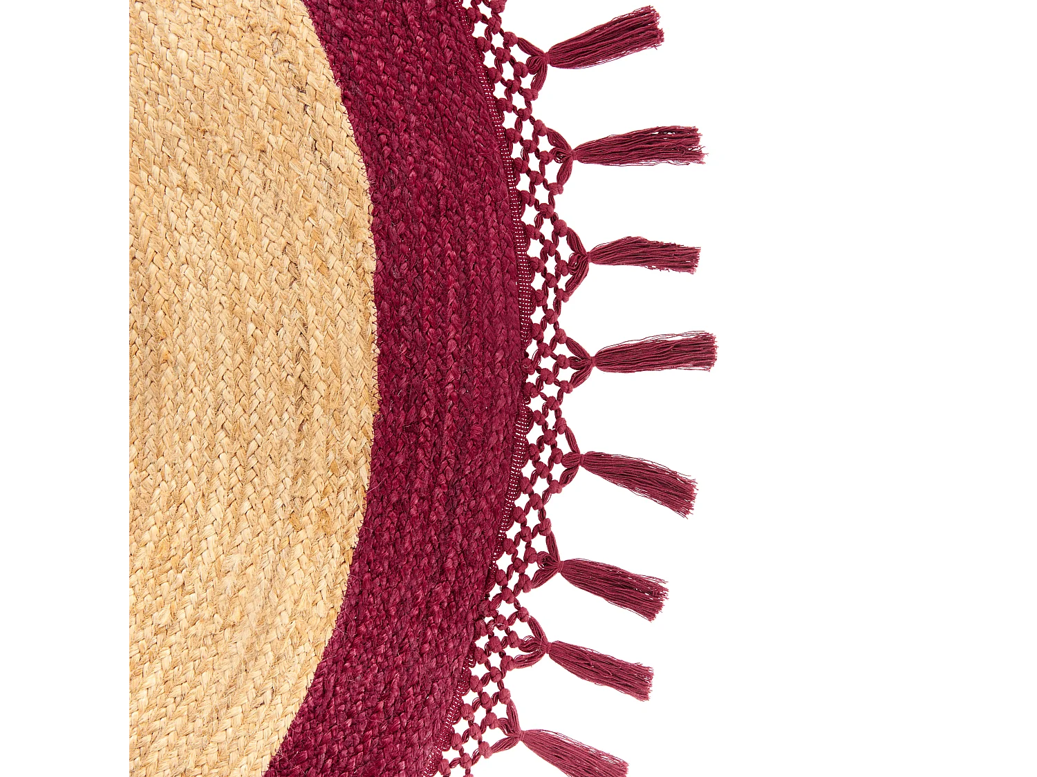 Tappeto MARTS ø 200 cm Iuta Rosso scuro