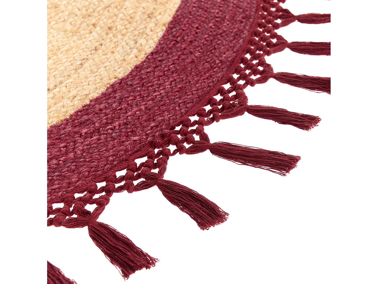 Tappeto MARTS ø 200 cm Iuta Rosso scuro