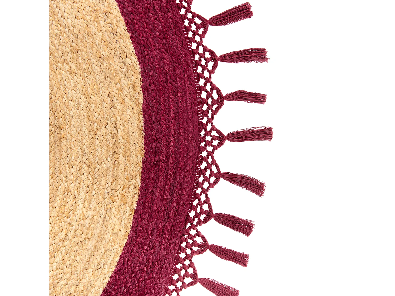 Teppich MARTS ø 200 cm Jute Dunkelrot