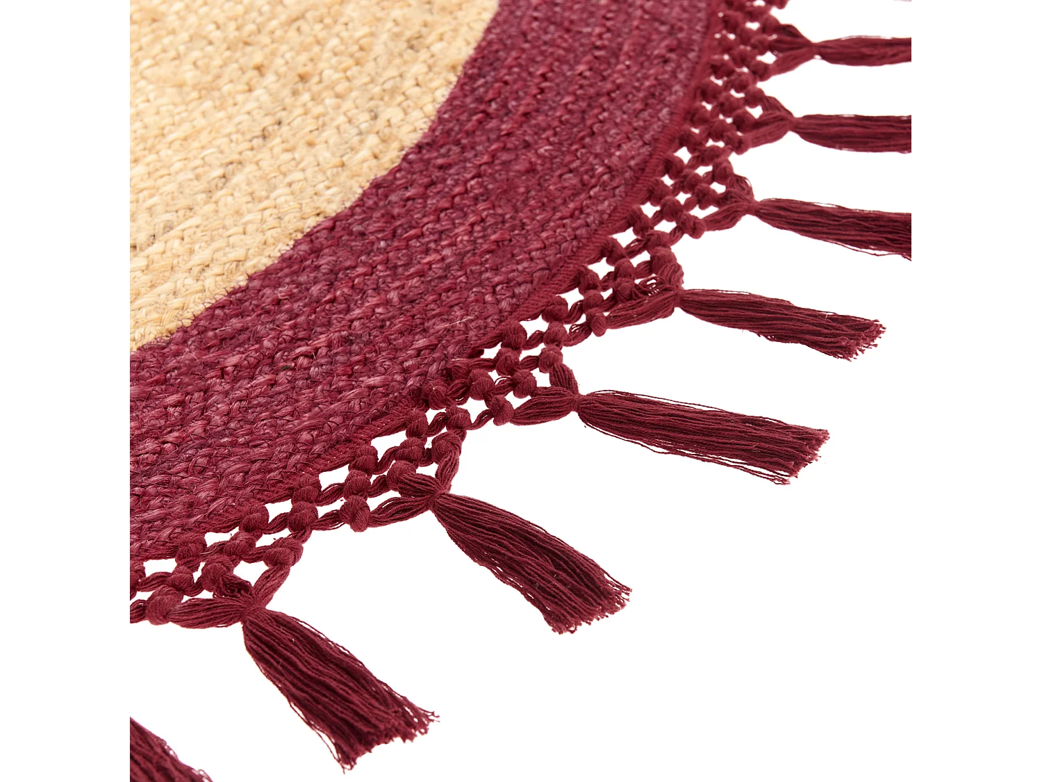 Tapis MARTS ø 200 cm Jute Rouge foncé