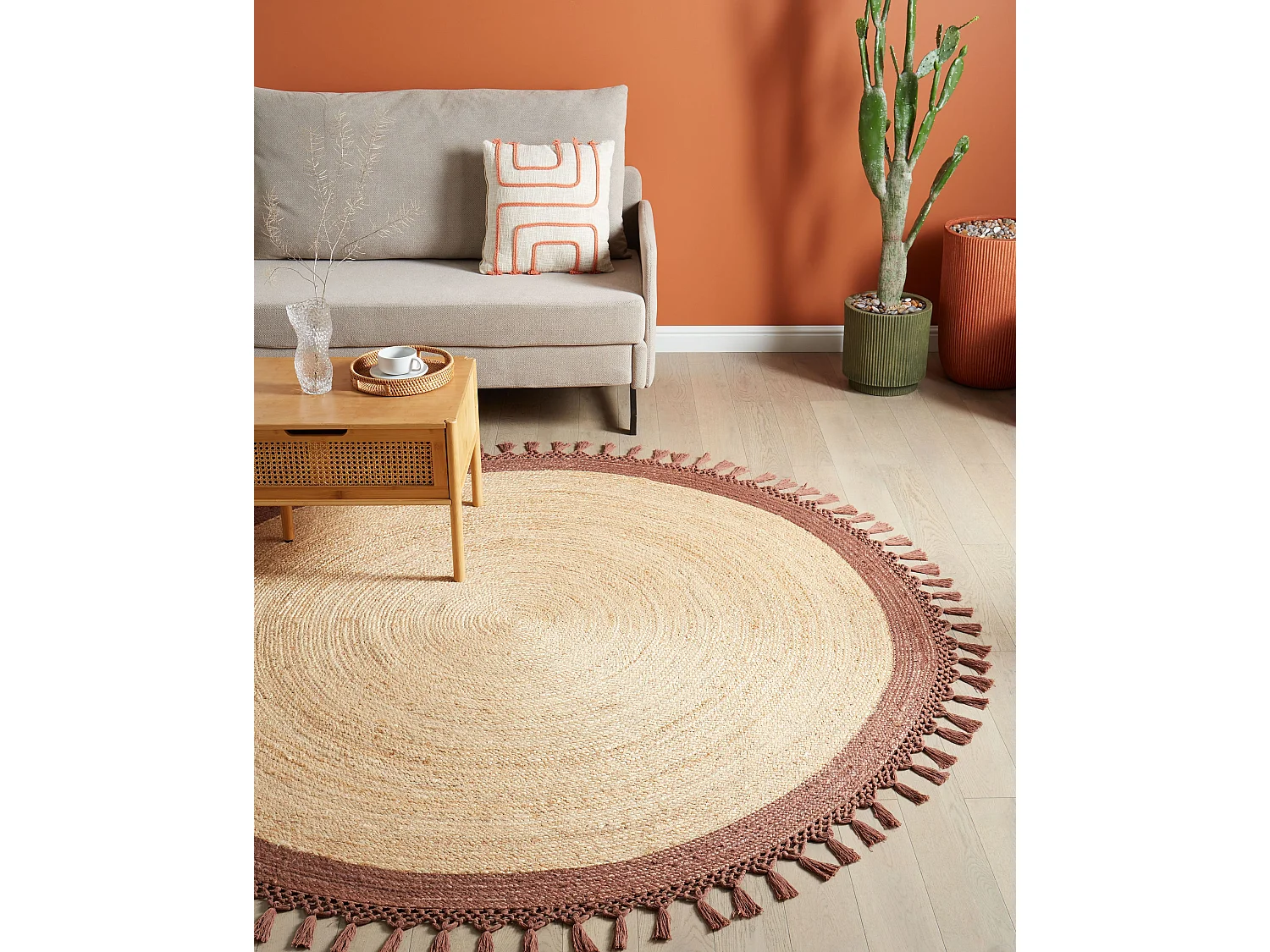 Tapis MARTS Marron ø 200 cm Jute