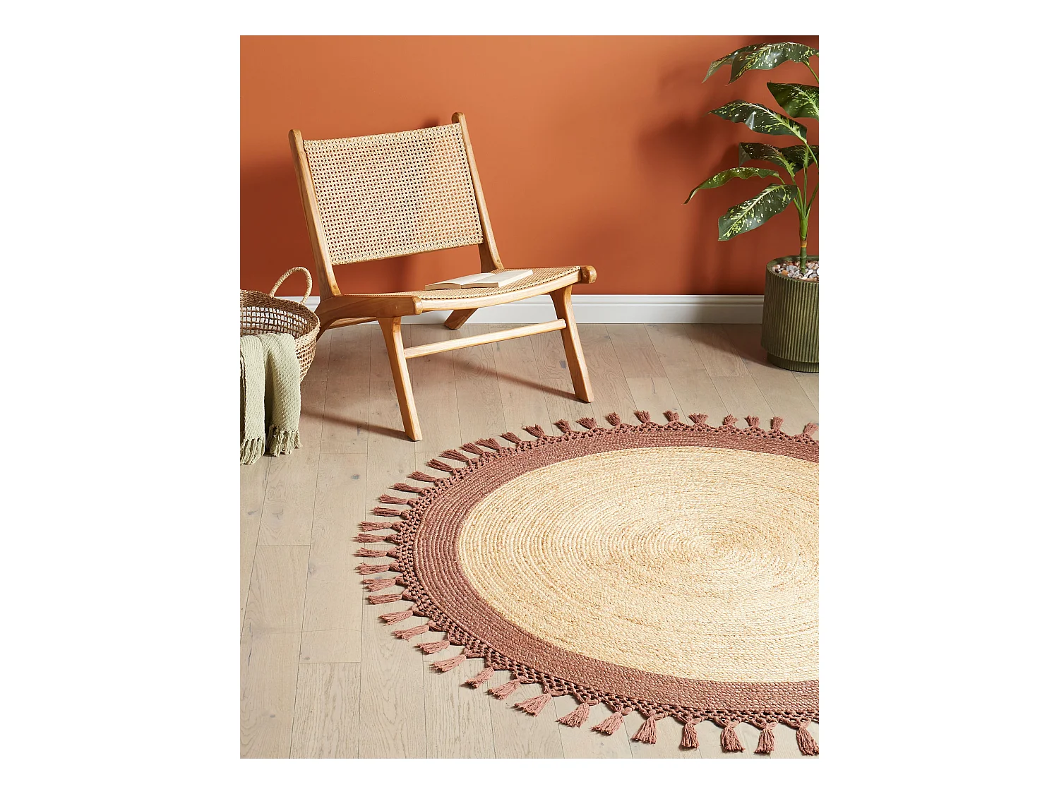 Teppich MARTS ø 140 cm Jute Braun