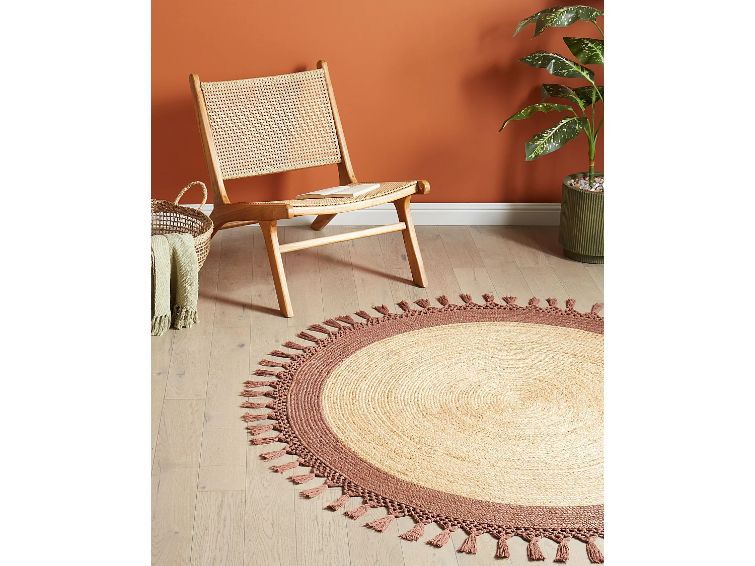 Teppich MARTS ø 140 cm Jute Braun